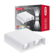 Фасадный светодиодный светильник MAXUS MWL 4W 3CCT IP65 WH Square