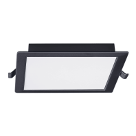 Врізний світлодіодний світильник 1-RDL-1241-IPS-BL MAXUS RDL 12W 4100K IP44 Square Black, Maxus, 1-RDL-1241-IPS-BL