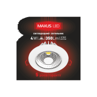 Точковий світильник Maxus 4W тепле світло (1-SDL-001), Maxus, 1-SDL-001