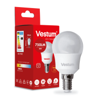Світлодіодна лампа Vestum G45 8W 3000K 220V E14 1-VS-1212, Vestum, 1-VS-1212
