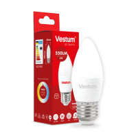 Світлодіодна лампа Vestum C37  6W 4100K 220V E27 1-VS-1301, Vestum, 1-VS-1301
