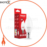 Лампа LED Vestum C37  6W 4100K 220V E14