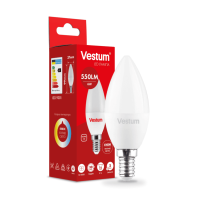 Світлодіодна лампа Vestum C37 6W 4100K 220V E14 1-VS-1303, Vestum, 1-VS-1303