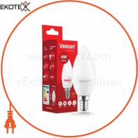 Лампа LED Vestum C37  6W 3000K 220V E14