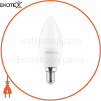 Лампа LED Vestum C37  6W 3000K 220V E14