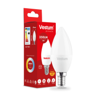 Світлодіодна лампа Vestum C37 4W 3000K 220V E14 1-VS-1308, Vestum, 1-VS-1308