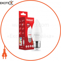 Лампа LED Vestum C37 8W 3000K 220V E27