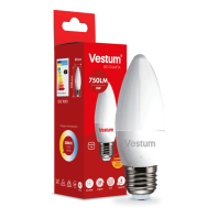 Світлодіодна лампа Vestum C37 8W 3000K 220V E27 1-VS-1310, Vestum, 1-VS-1310