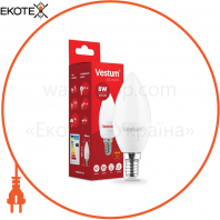Лампа LED Vestum C37 8W 3000K 220V E14