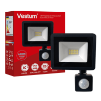 Світлодіодний прожектор с датчиком руху Vestum 10W 800Лм 6500K 180-260V IP65 1-VS-3019