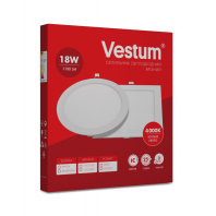 Круглий світлодіодний врізний світильник Vestum 18W 4000K 220V 1-VS-5105, Vestum, 1-VS-5105