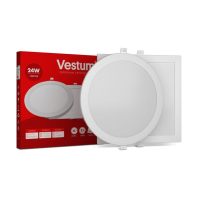 Круглий світлодіодний врізний світильник Vestum 24W 4000K 220V 1-VS-5107
