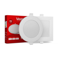 Круглый светодиодный врезной светильник Vestum 9W 6000K 220V 1-VS-5108