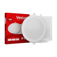 Круглий світлодіодний врізний світильник Vestum 18W 6000K 220V 1-VS-5110