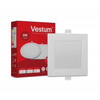 Квадратний світлодіодний врізний світильник Vestum 3W 4000K 220V 1-VS-5201, Vestum, 1-VS-5201