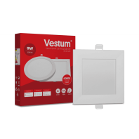 Квадратний світлодіодний врізний світильник  Vestum 9W 4000K 220V 1-VS-5203, Vestum, 1-VS-5203