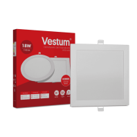 Квадртний світлодіодний врізний світильник Vestum 18W 4000K 220V 1-VS-5205, Vestum, 1-VS-5205
