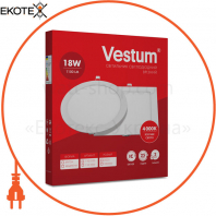 Квадртний світлодіодний врізний світильник Vestum 18W 4000K 220V 1-VS-5205
