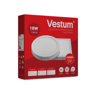 Круглий світлодіодний накладний світильник Vestum 18W 4000K 220V 1-VS-5303, Vestum, 1-VS-5303