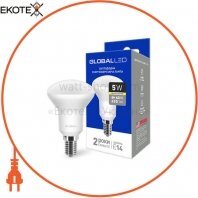 LED лампа GLOBAL R50 5W тепле світло 220V E14 (1-GBL-153)