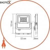 Світлодіодний прожектор MAXUS 20W, 5000K, Maxus, 1-MAX-01-LFL-2050