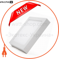 Світлодіодний світильник LEDEX, квадрат, накладної, 22W, 6500К холодно білий, матове скло, Напруга: AC100-265V, алюміній, тонкий