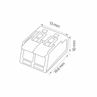 Клемник 2-х полюсний SLIM CONNECTOR-2, Horoz Electric, 103-002-0002-010