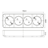 Розетка четверна без заземлення біла POWER MAX-4, Horoz Electric, 104-008-0003-010