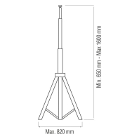 Підставка під прожектор одинарна TRIPOD SINGLE, Horoz Electric, 107-001-0001-010