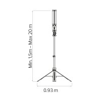 Стійка з прожекторами TOWER 2х40W, Horoz Electric, 107-002-0080-010