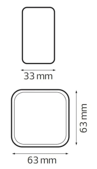 Вимикач 1-клавішний з підсвіткою білий EVA, Horoz Electric, 112-002-0001-010