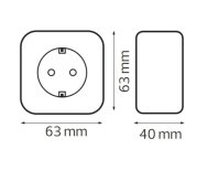Розетка одинарна з заземленням біла EVA, Horoz Electric, 112-004-0001-010