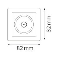 Розетка ТВ біла TINA, Horoz Electric, 112-005-0012-010