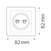 Розетка подвійна комп’ютерна TINA, Horoz Electric, 112-005-0015-010