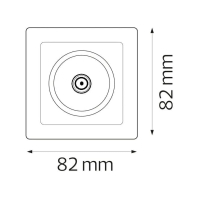 Розетка супутникова біла TINA, Horoz Electric, 112-005-0021-010