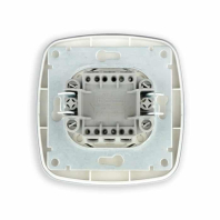 Вимикач 2-клавішний з підсвіткою срібло ELA, Horoz Electric, 112-007-0004-020