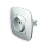 Розетка одинарна без заземлення срібло ELA, Horoz Electric, 112-007-0005-020