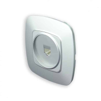 Розетка телефонна срібло ELA, Horoz Electric, 112-007-0010-020