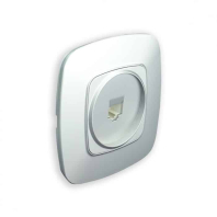 Розетка телефонна срібло ELA, Horoz Electric, 112-007-0010-020