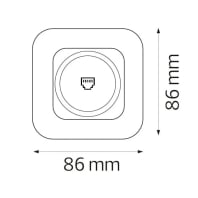 Розетка телефонна золото ELA, Horoz Electric, 112-007-0010-030