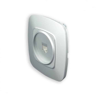 Розетка комп’ютерна срібло ELA, Horoz Electric, 112-007-0011-020