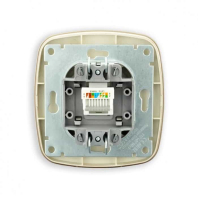 Розетка комп’ютерна чорний-золото ELA, Horoz Electric, 112-007-0011-040