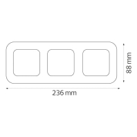 Рамка 3-на чорний-золото ELA, Horoz Electric, 112-007-0013-040