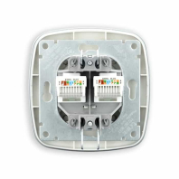 Розетка подвійна комп’ютерна срібло ELA, Horoz Electric, 112-007-0017-020