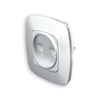 Розетка подвійна комп’ютерна срібло ELA, Horoz Electric, 112-007-0017-020