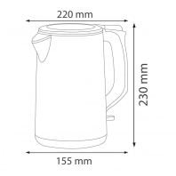 Електрочайник KETTLE-2 білий, Horoz Electric, 119-002-0001-010