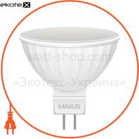 Maxus 1-LED-143-01 лампа светодиодная mr16 3w 3000k 220vgu5.3 gl