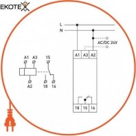 Enext i0310028 реле временного включения (0,3-30 сек) при подаче напряжения e.control.t16