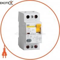 Диференціальний вимикач (ПЗВ) ВД1-63 2Р 25А 10мА IEK