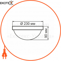 Світильник ERKA +1126 LED-PB, настінно-стельовий, 12 W, 6000K білий, IP 20